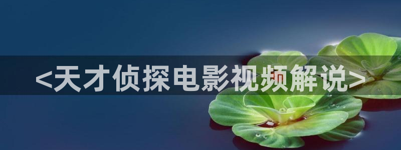 新视觉影院在线免费观看：<天才侦探电影视频解说>
